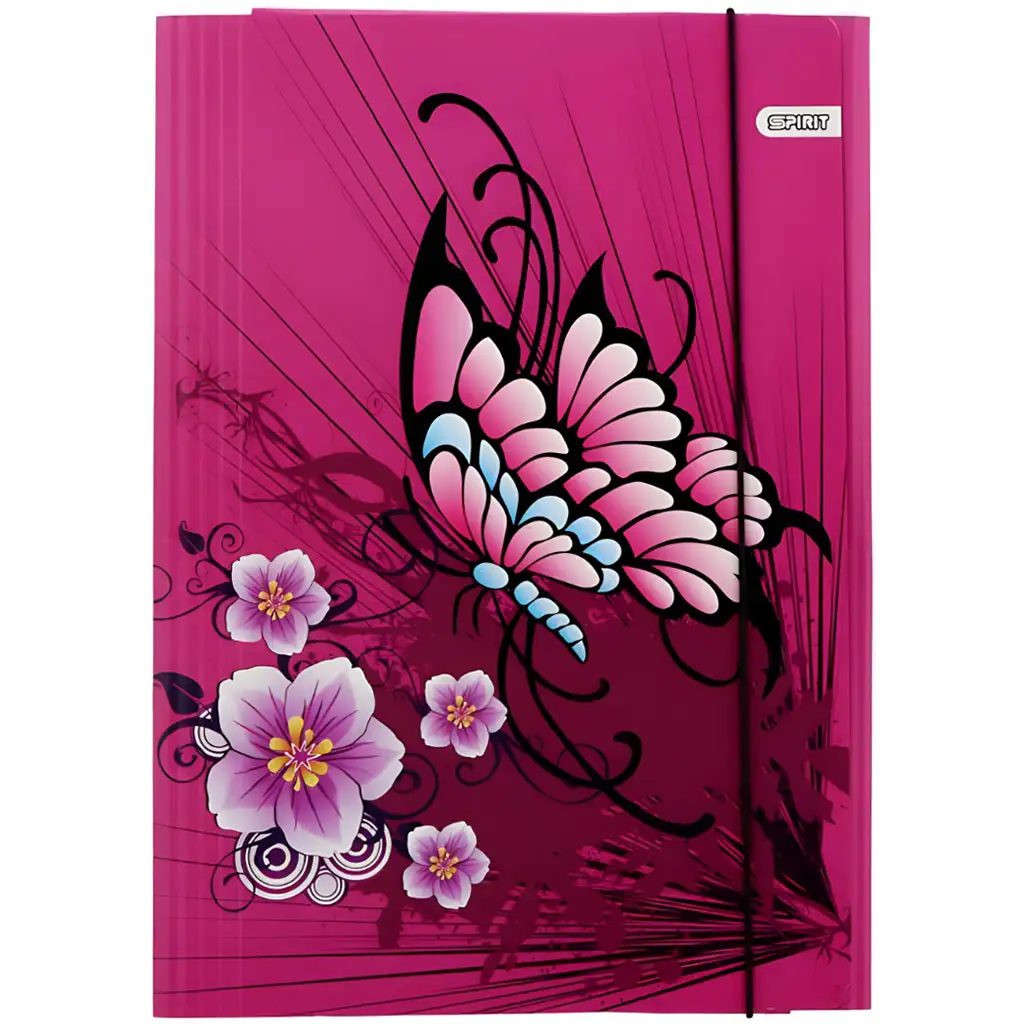 Spirit: Flowers pillangós gumis mappa 600gr A/4 kép 1