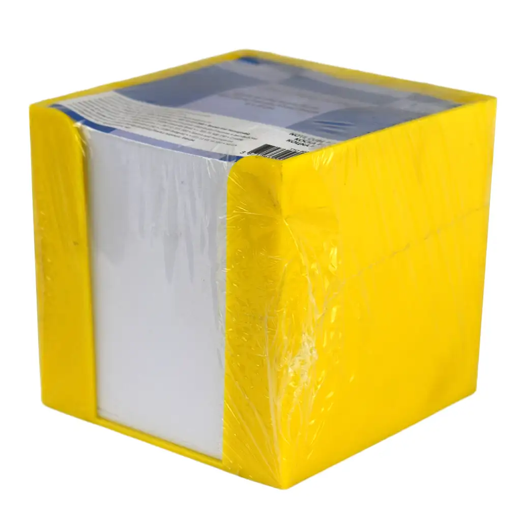 Jegyzettömb citromsárga tartóban 750 lapos 9x9x9cm kép 1