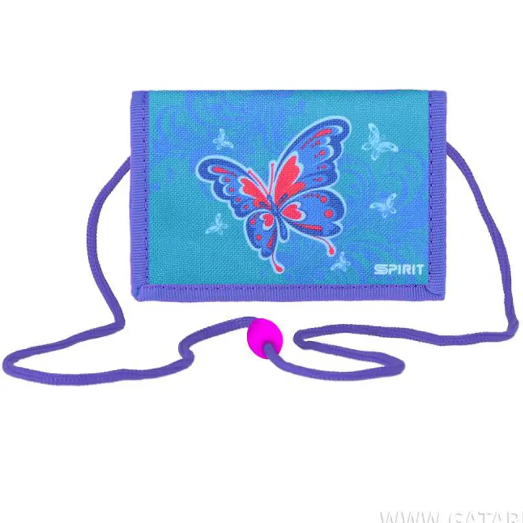 Spirit: Butterfly kék-lila tépőzáras pénztárca 12,5x8,5cm kép 1