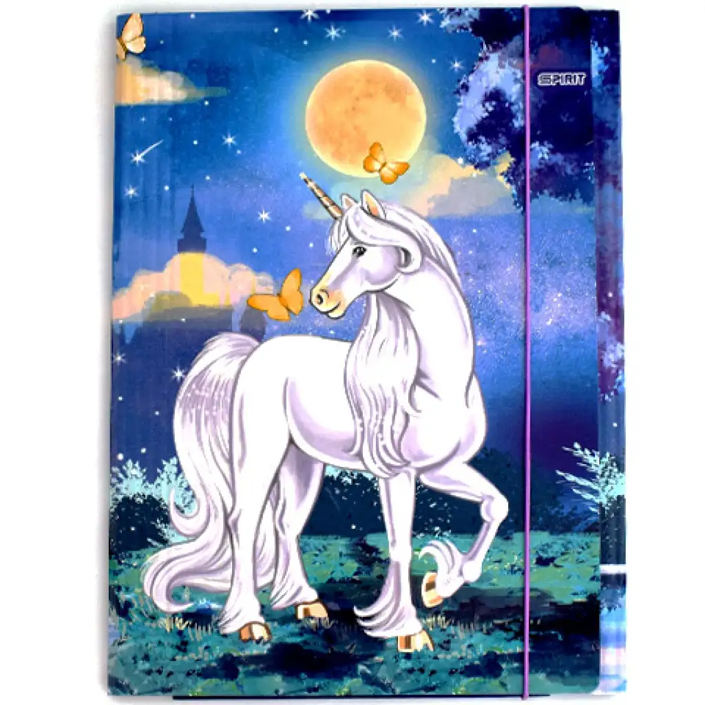 Spirit: Believe in Magic unikornis mintás gumis mappa A/4-es méretben kép 1