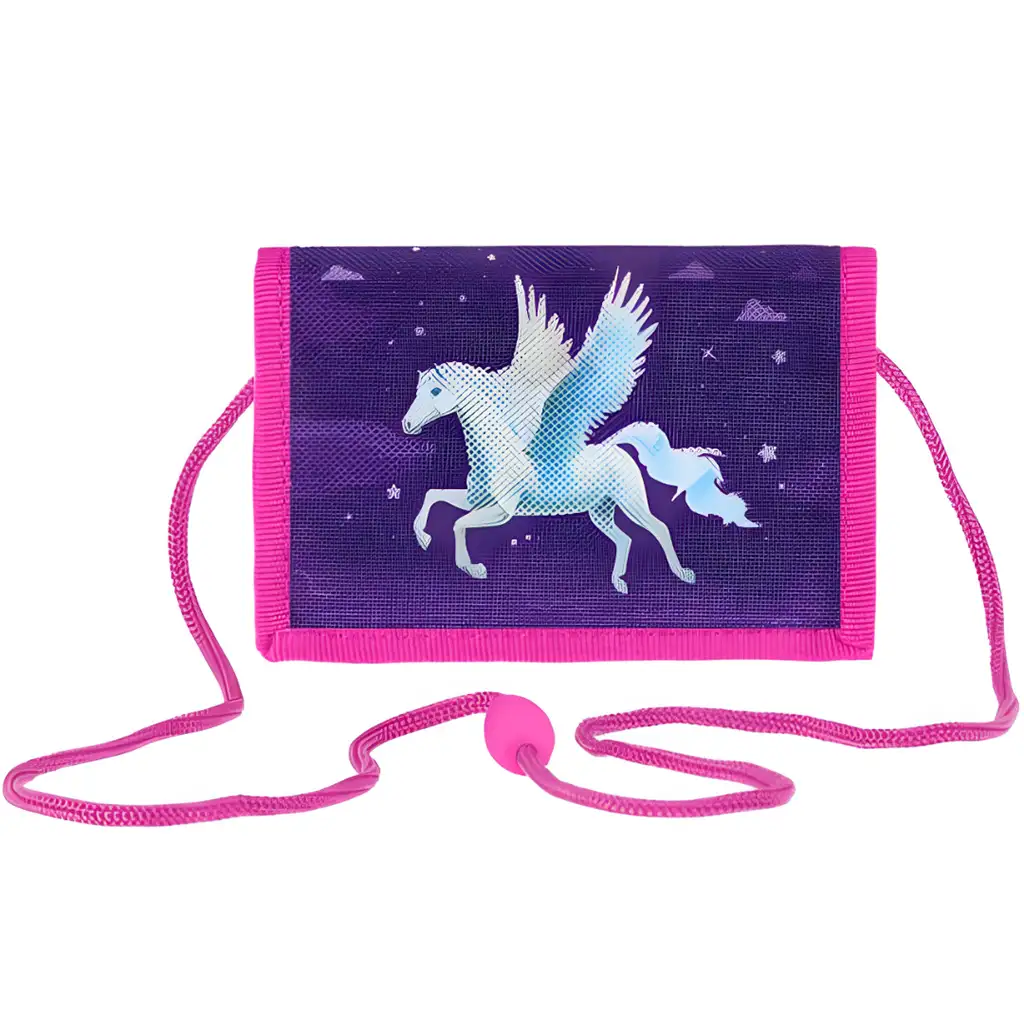 Spirit: Pegazus mintás lila tépőzáras pénztárca 12,5x8,5cm kép 1