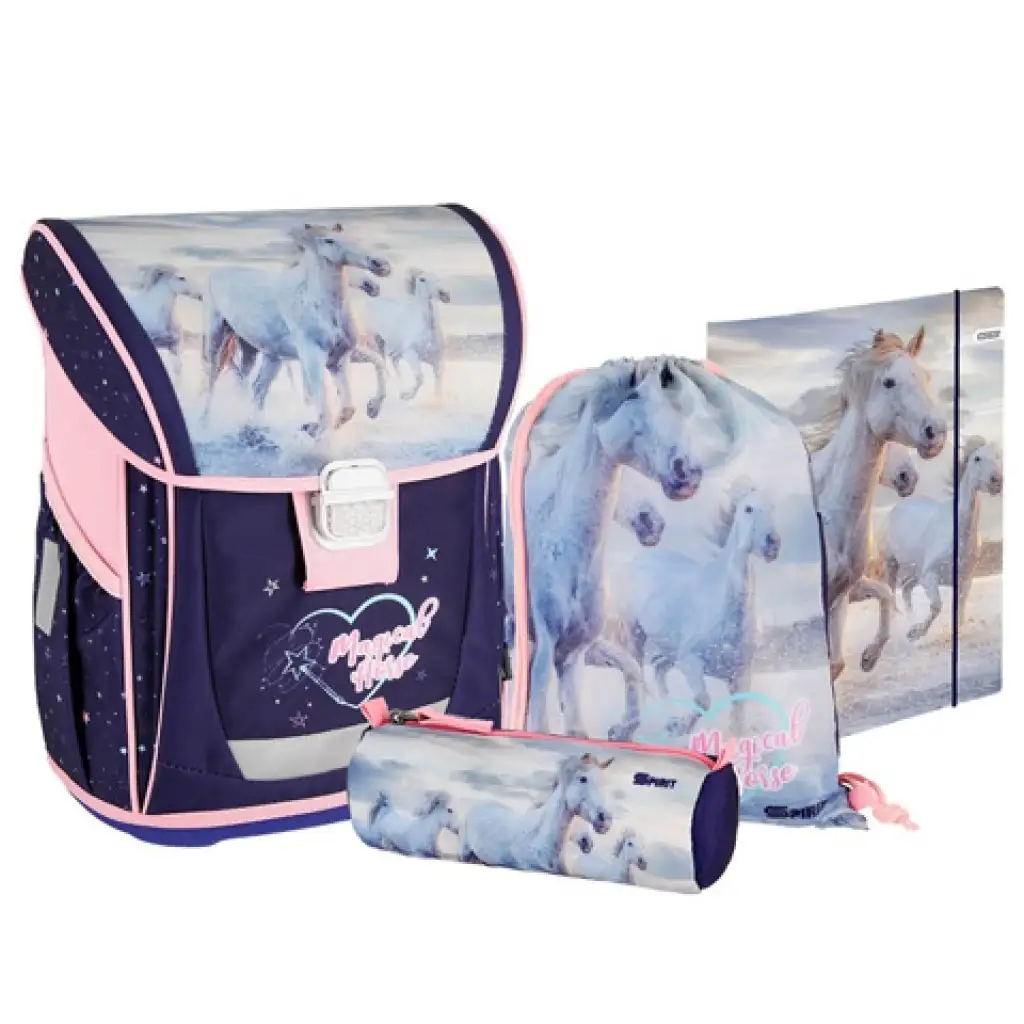 Spirit: Cool Magical Horse lovas ergonomikus iskolatáska, hátizsák 4 db-os szett kép 1