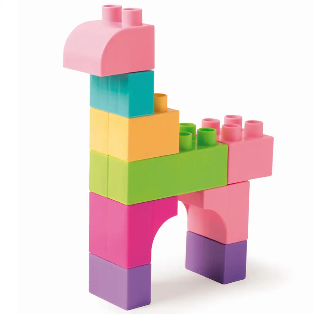 Kids Blocks pasztell építőelemek 50 db-os szett - Wader kép 2