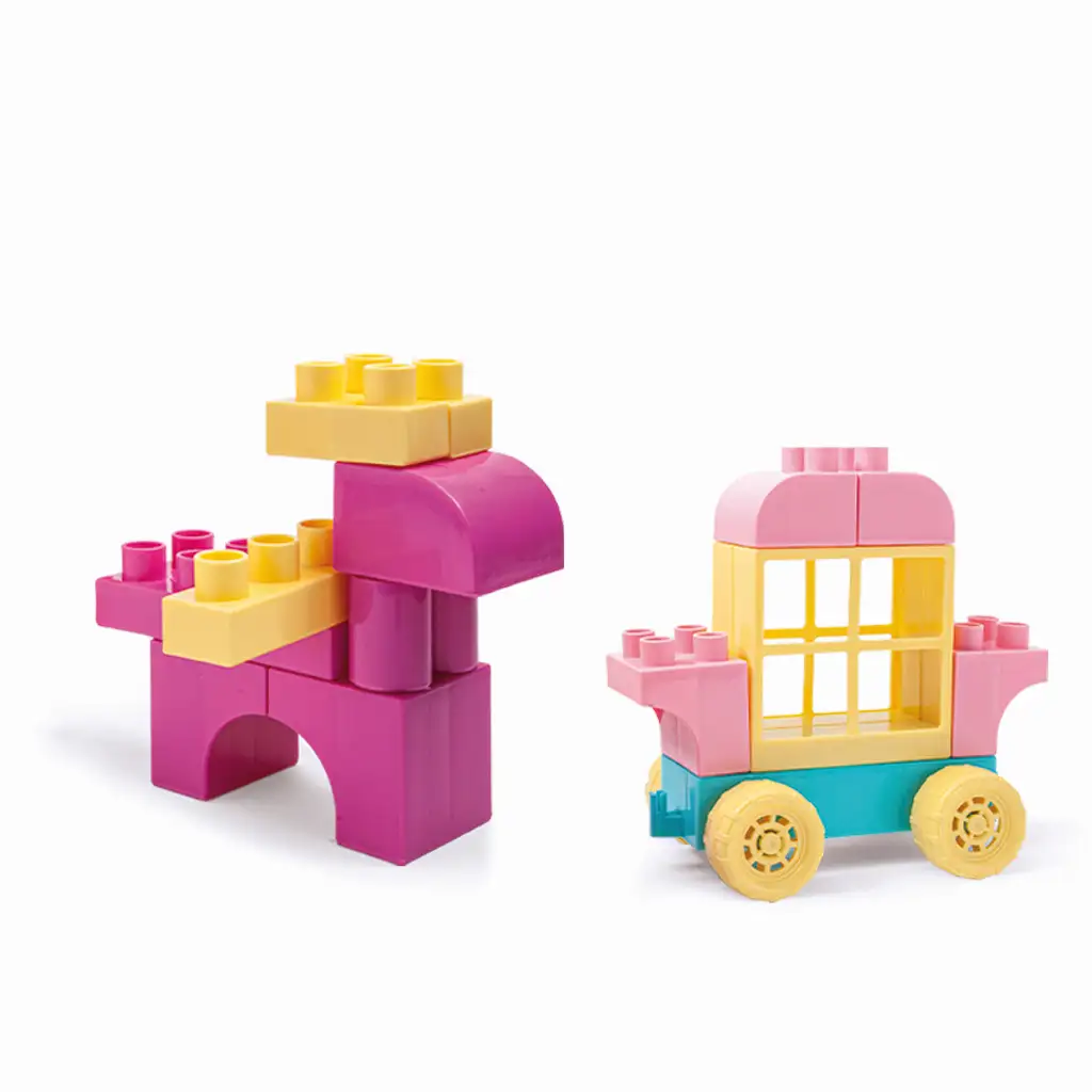 Kids Blocks pasztell építőelemek 50 db-os szett - Wader kép 5