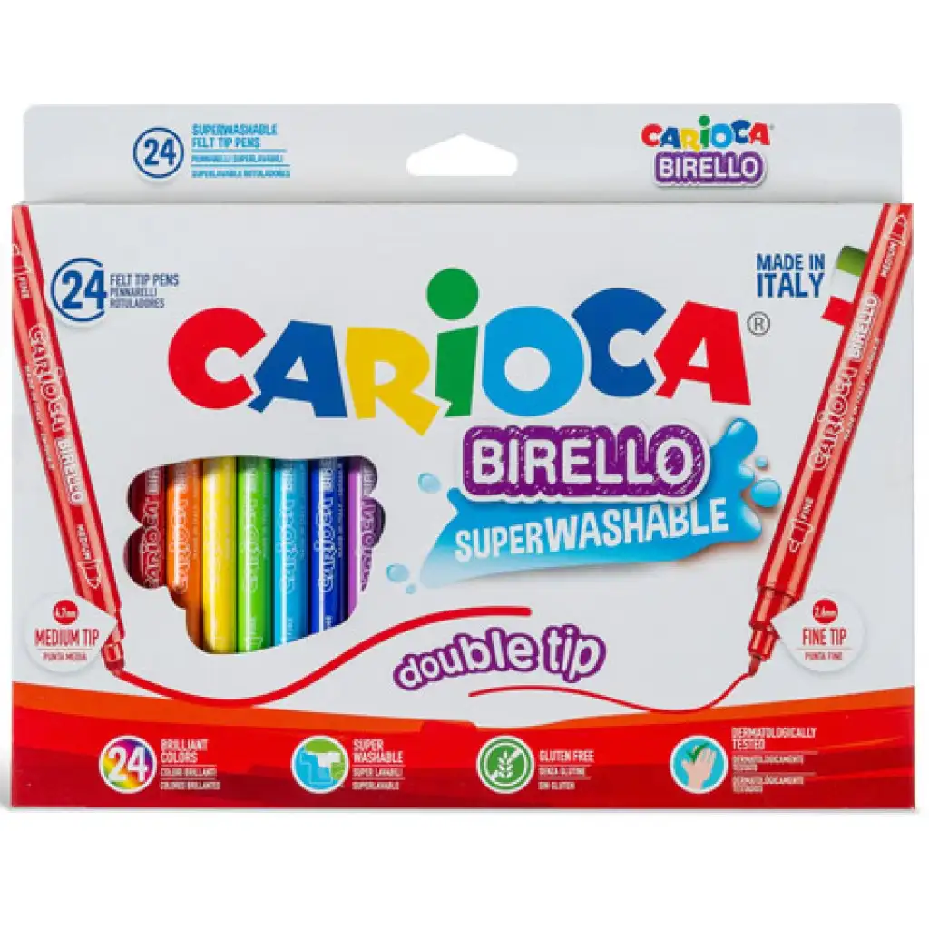 Dupla végű filctoll készlet 24db - Carioca kép 1