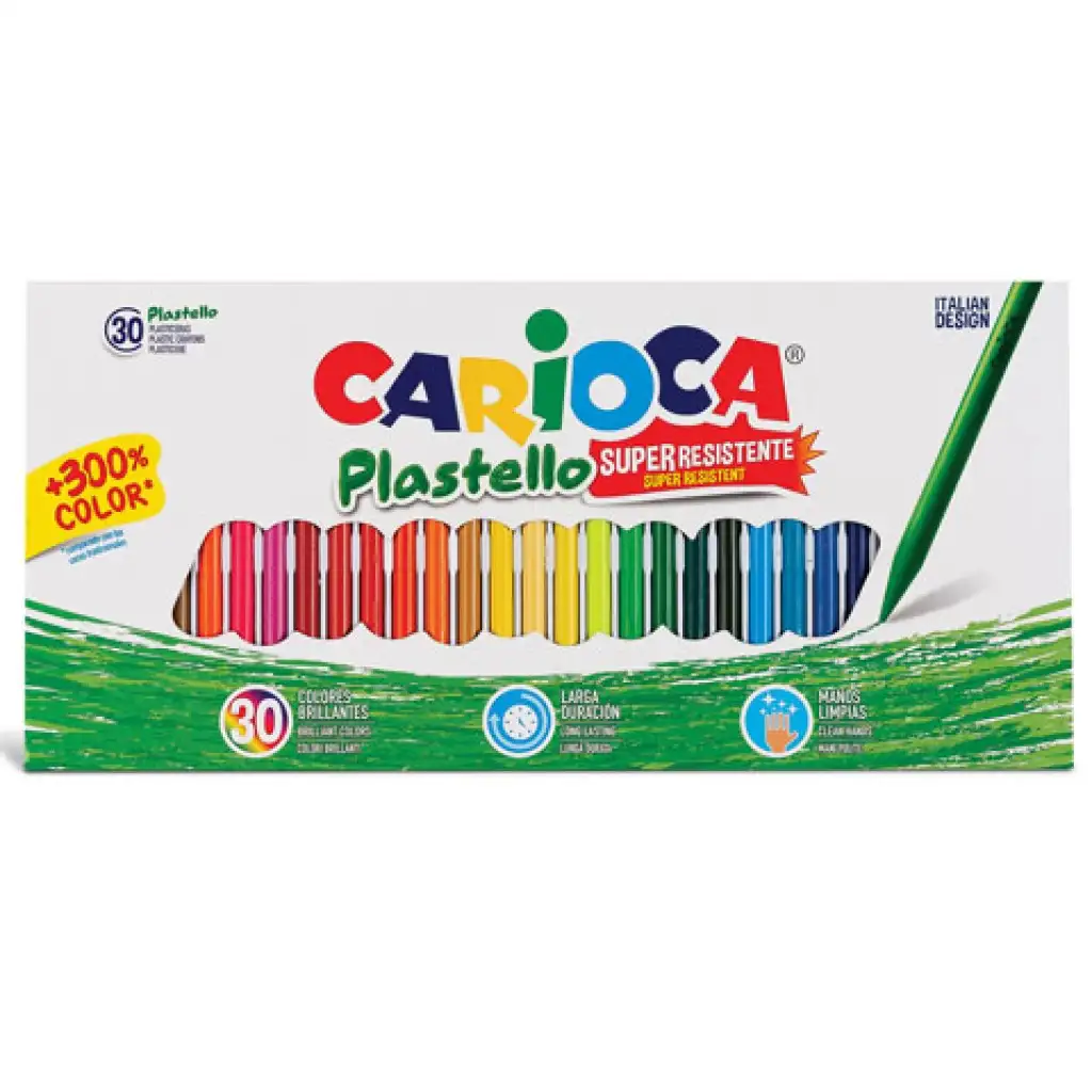 Plastello zsírkréta 30 db-os szett - Carioca kép 1