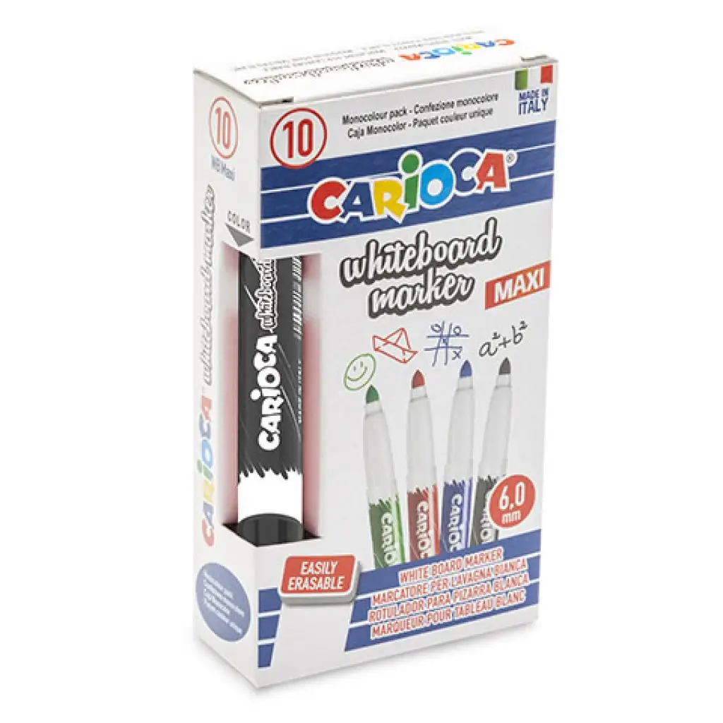 Maxi fekete táblafilc 6mm-es heggyel 1 db - Carioca kép 1