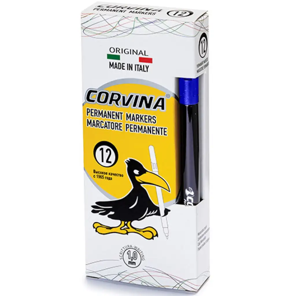 Corvina Permanent kék alkoholos tűfilc 1mm 1 db - Carioca kép 1