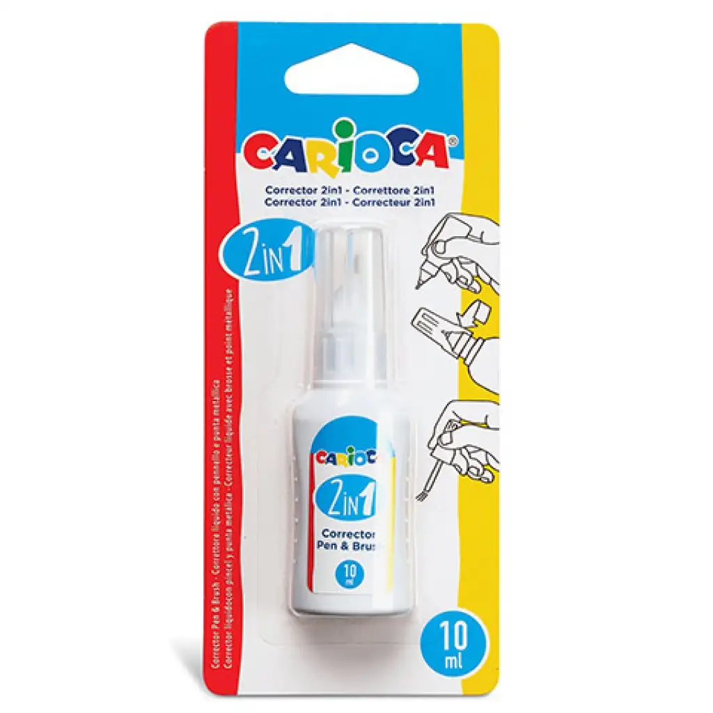 2 az 1-ben hibajavító tubus 10ml-es - Carioca kép 1