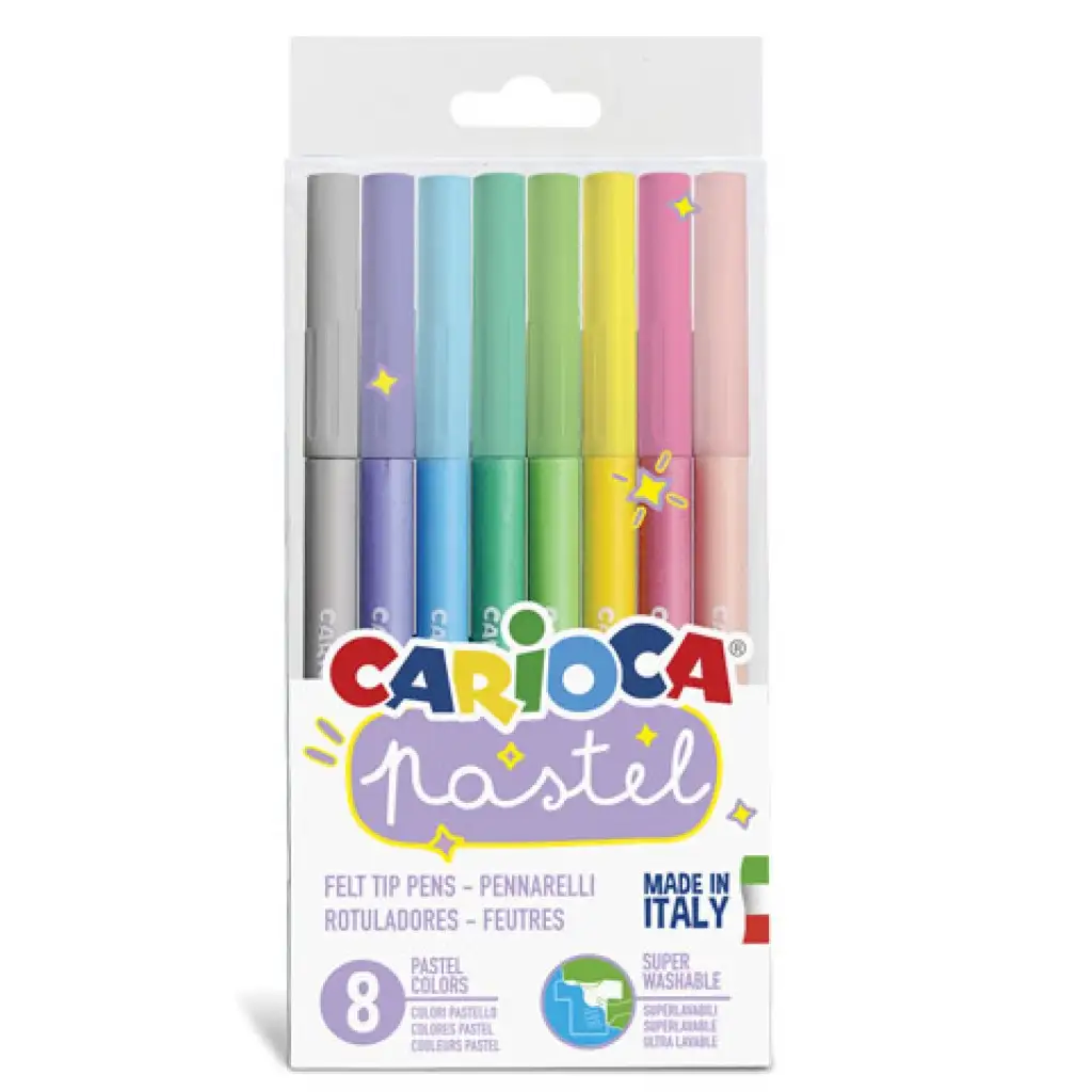 Pasztell színű filctoll szett 8 db-os - Carioca kép 1