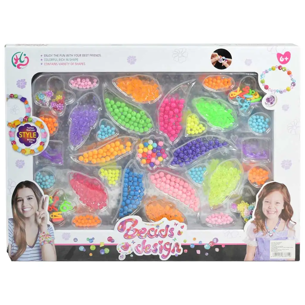 Beads Design: Ékszerkészítő gyöngy szett 500+ színes és csillogó gyöngyökkel kép 1
