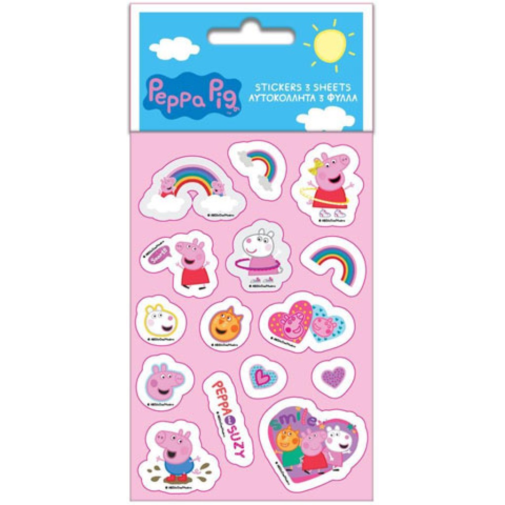 Peppa malac és barátai matrica szett 8x12cm 5 lap kép 1