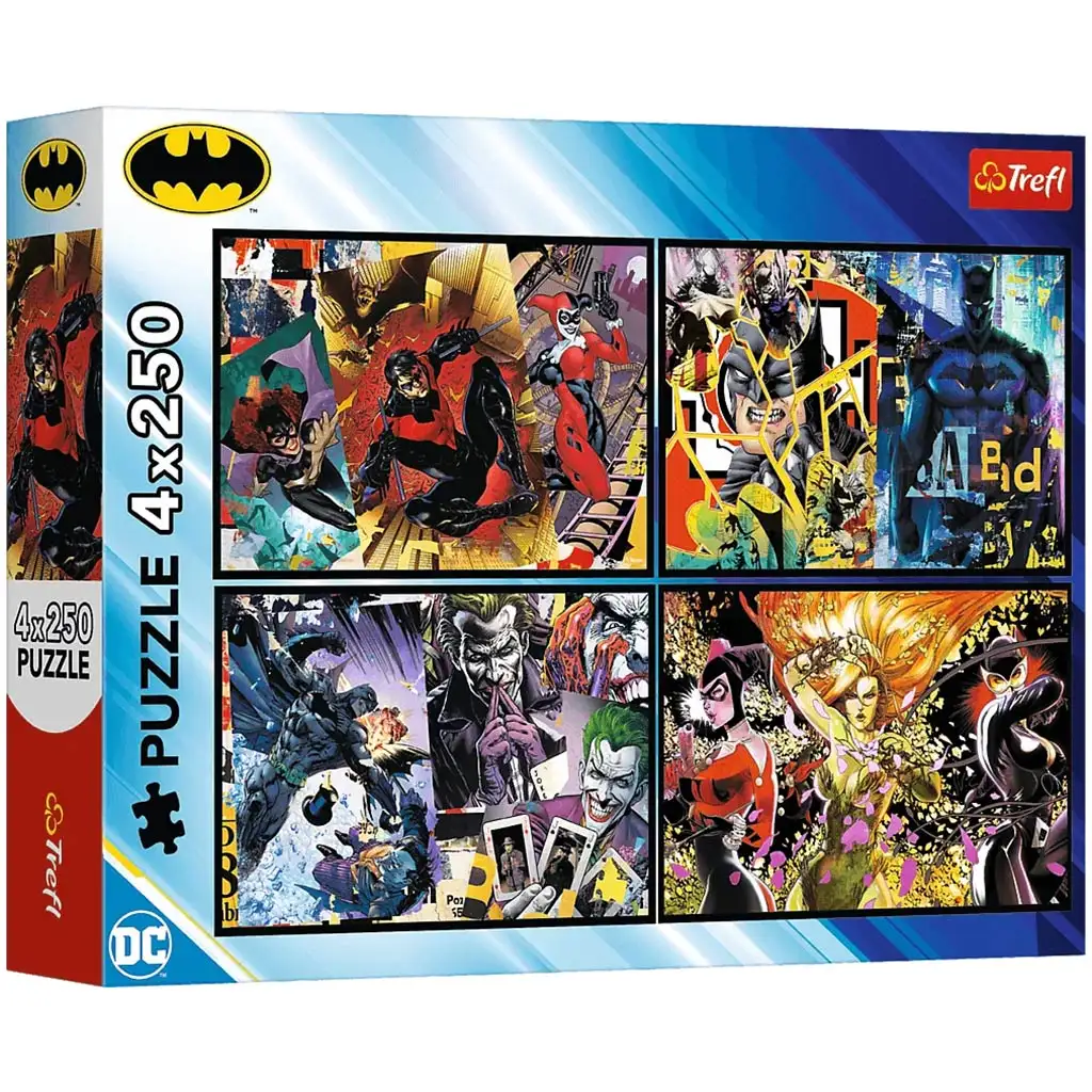 Batman Gotham hősei és gonosztevői 4x250db-os puzzle - Trefl kép 1
