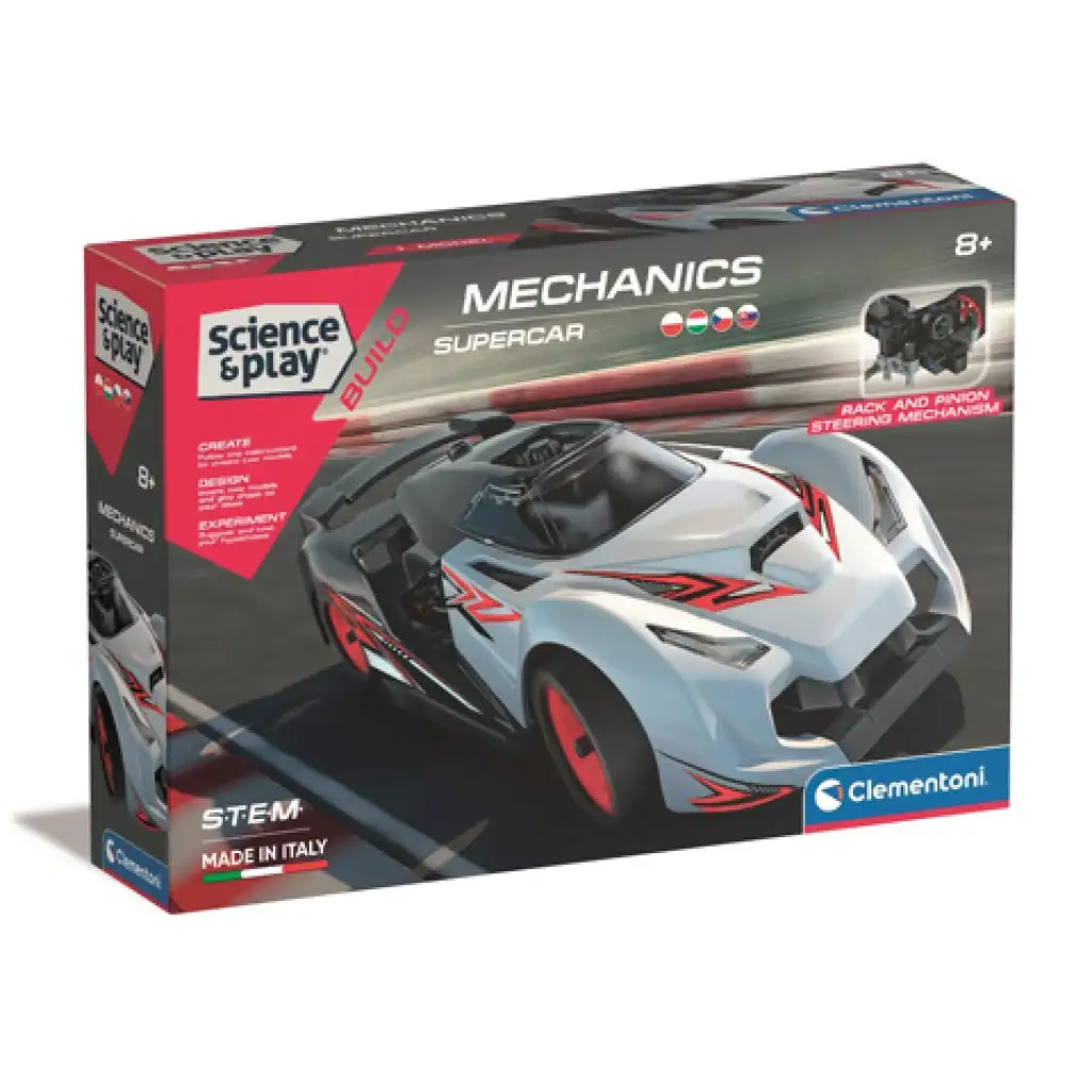 Science & Play: Mechanics szerelhető verseny autó - Clementoni kép 1