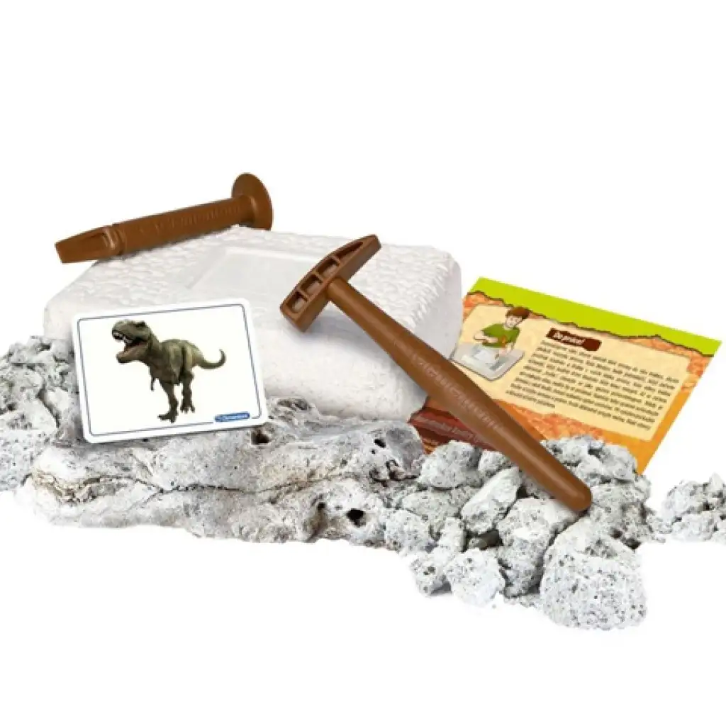 Science&Play: Archeofun Világító T-rex és Triceratops régész szett - Clementoni kép 2