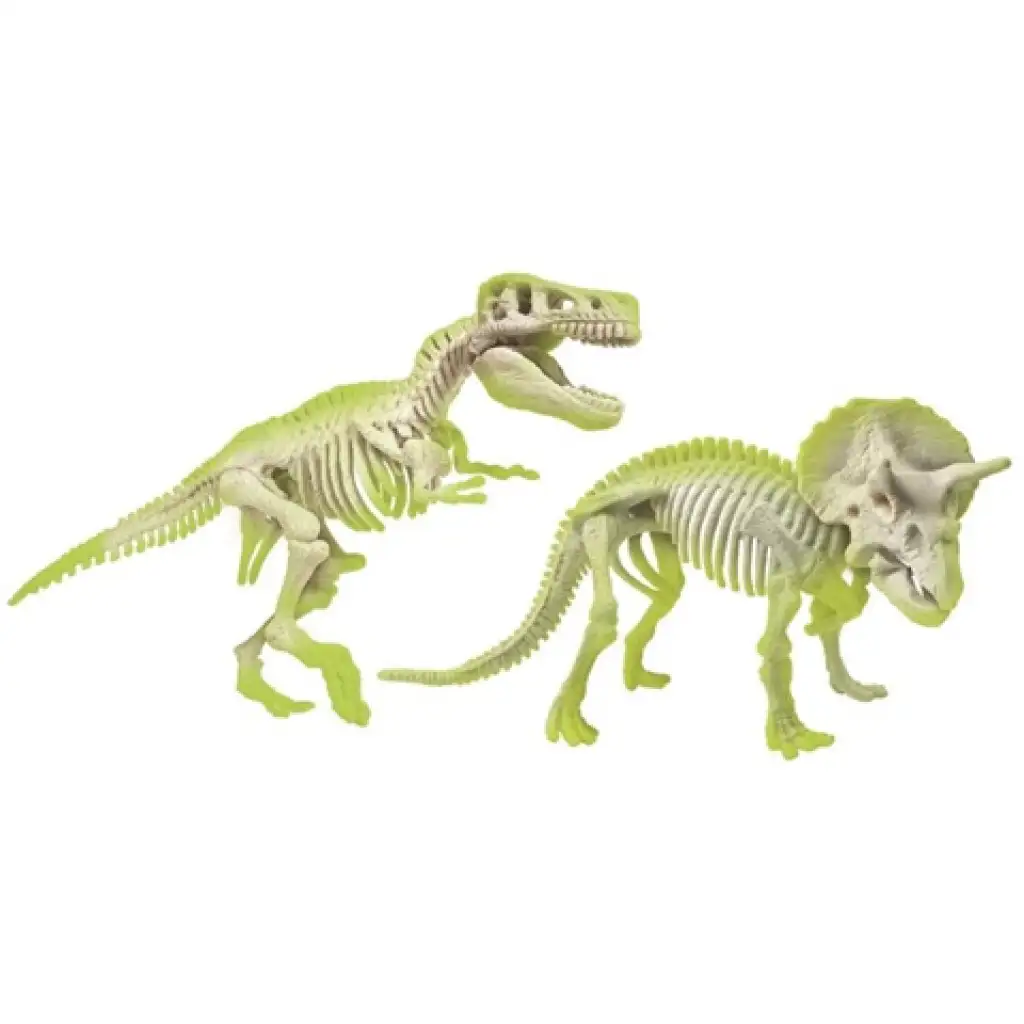 Science&Play: Archeofun Világító T-rex és Triceratops régész szett - Clementoni kép 4