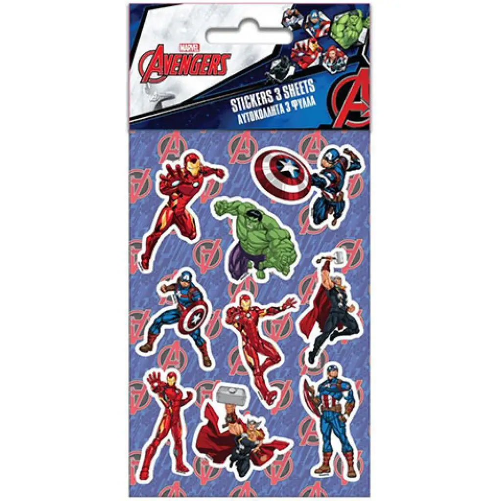 Marvel Bosszúállók matrica szett 8x12cm 5 lap kép 1
