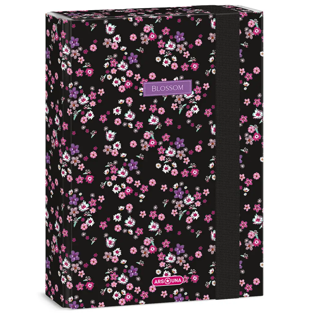 Ars Una: Pearl Blossom Black gumis füzetbox A/5 kép 1
