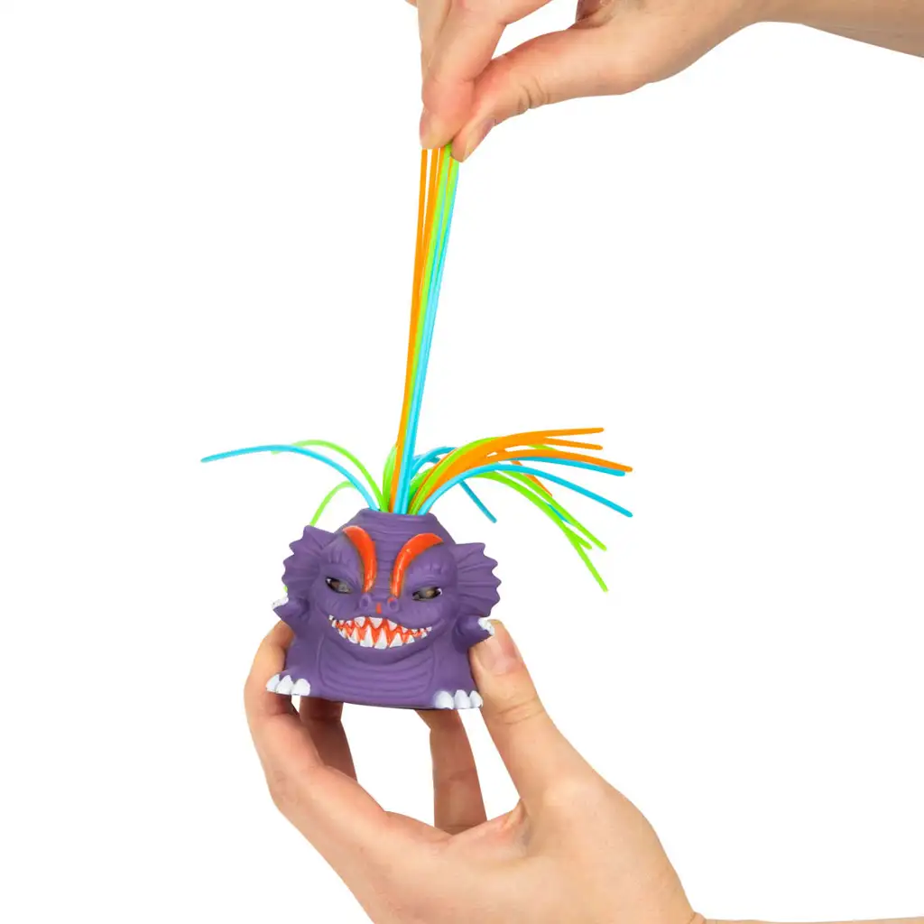 Monster Fun: Mókás hajas szörny figura nyújtható hajjal többféle változatban 1db kép 2