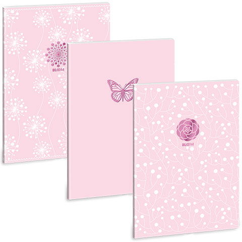 Ars Una: Soft Touch Pink Spring extra kapcsos négyzethálós füzet A/4 kép 1