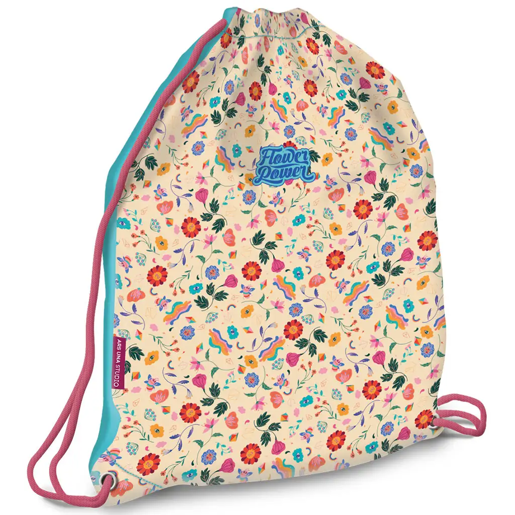 Ars Una: Flower Power virágos tornazsák, sportzsák 32x42cm kép 1