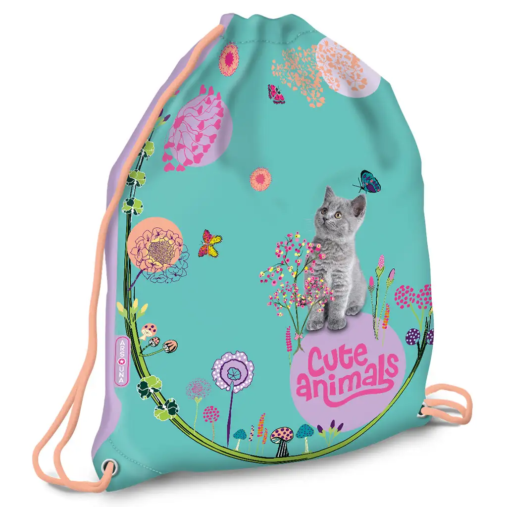 Ars Una: Cute Animails - Kitten cicás tornazsák, sportzsák 32x42cm kép 1