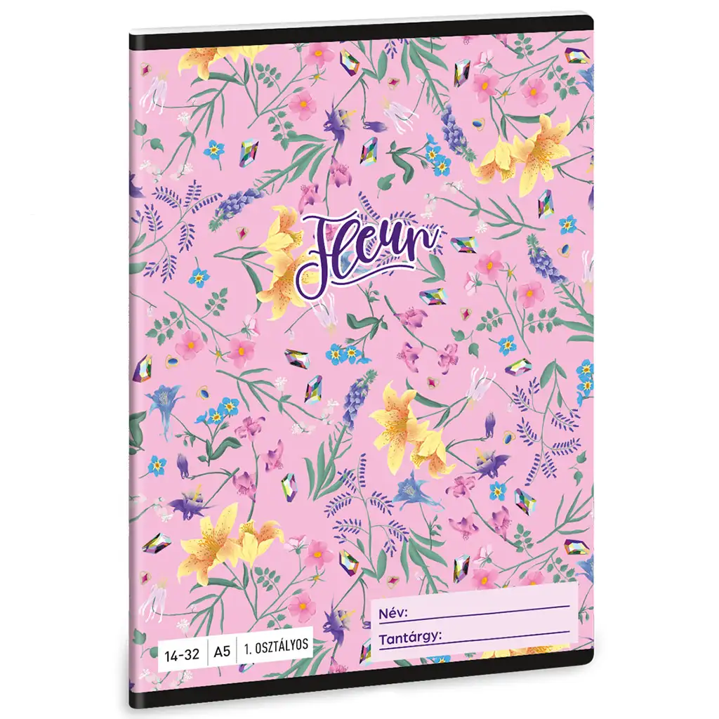 Ars Una: Fleur virágos 1.osztályos vonalas füzet A/5 kép 1
