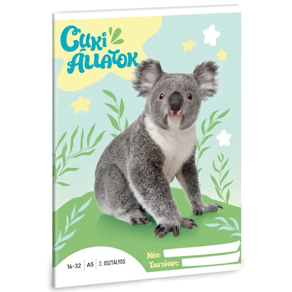 Ars Una: Cuki állatok - Koala 2.osztályos vonalas füzet A/5 kép 1