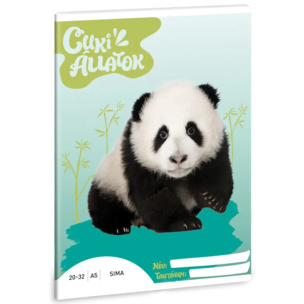 Ars Una: Cuki állatok - Panda sima lapú füzet A/5 kép 1