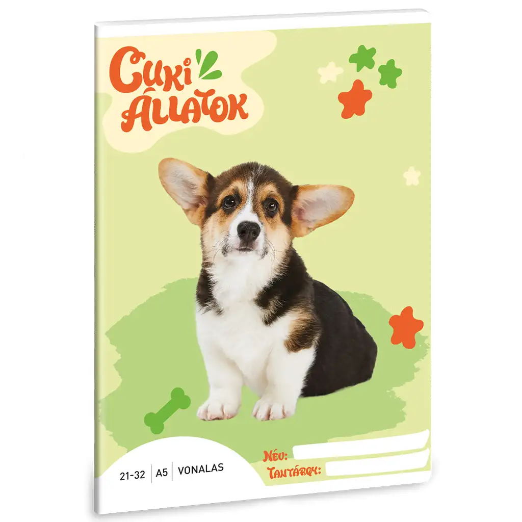Ars Una: Cuki állatok - Welsh Corgi vonalas füzet A/5 kép 1