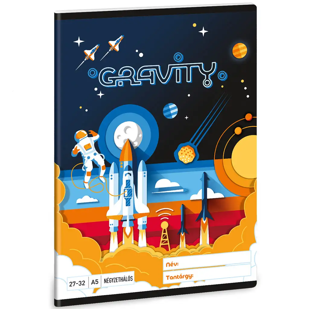 Ars Una: Gravity űrhajós négyzethálós füzet A/5 kép 1