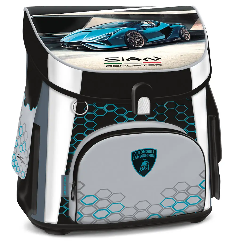 Ars Una: Lamborghini kompakt ergonomikus mágneszáras iskolatáska, hátizsák 33x41x24cm kép 1