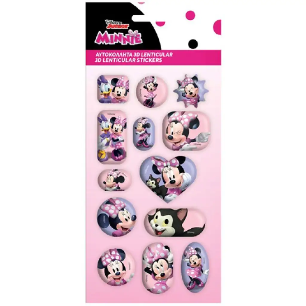 Disney: Minnie egér 3D-s hologramos 13db-os matrica szett kép 1