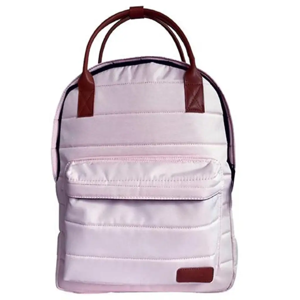 Must: Halványrózsaszín lekerekített iskolatáska, hátizsák 40x30x12cm kép 1