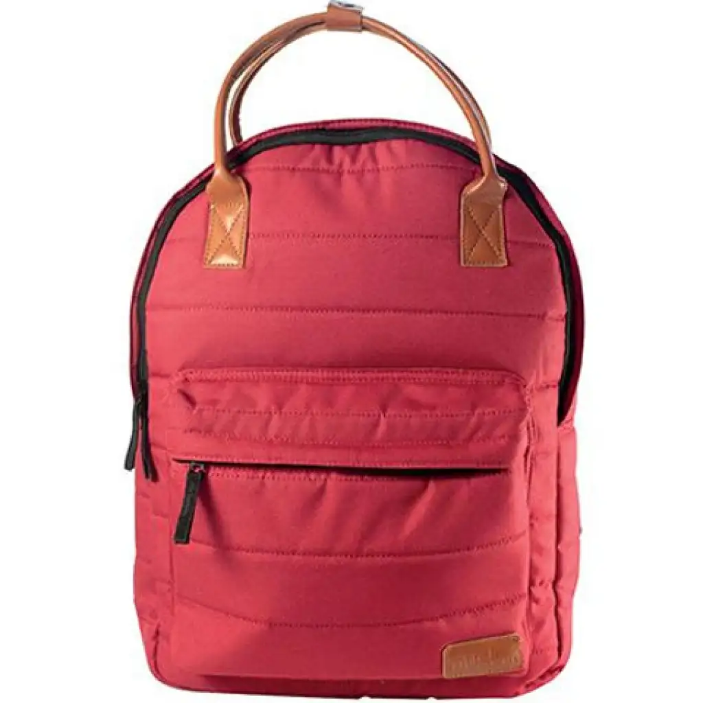 Must: Piros lekerekített iskolatáska, hátizsák 40x30x12cm kép 1