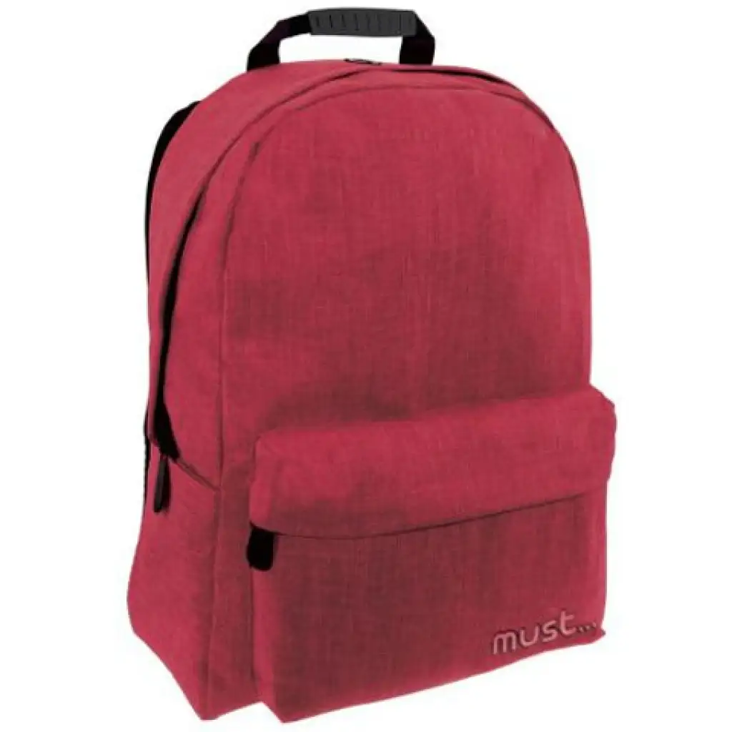 Must: Bordó Monochrome Jeans iskolatáska, hátizsák 32x17x42cm kép 1