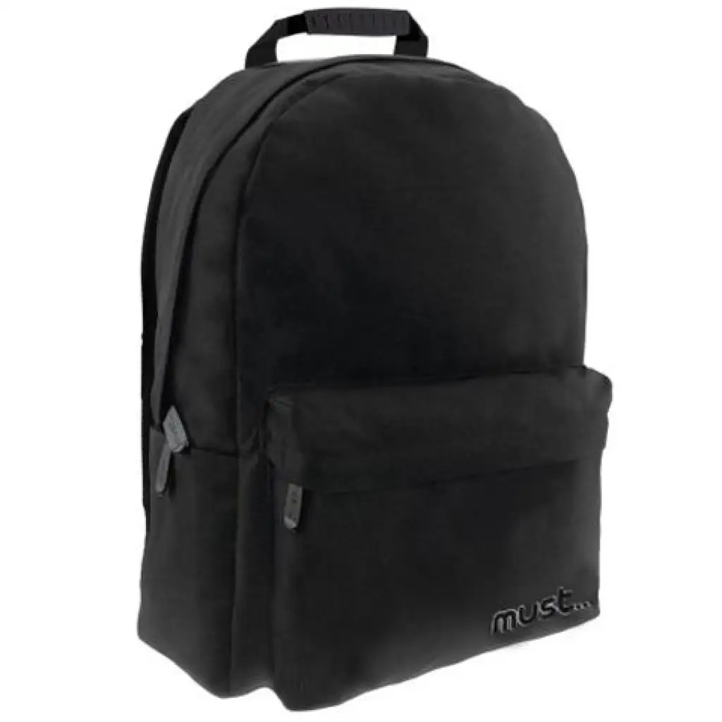 Must: Fekete Monochrome Jeans iskolatáska, hátizsák 32x17x42cm kép 1