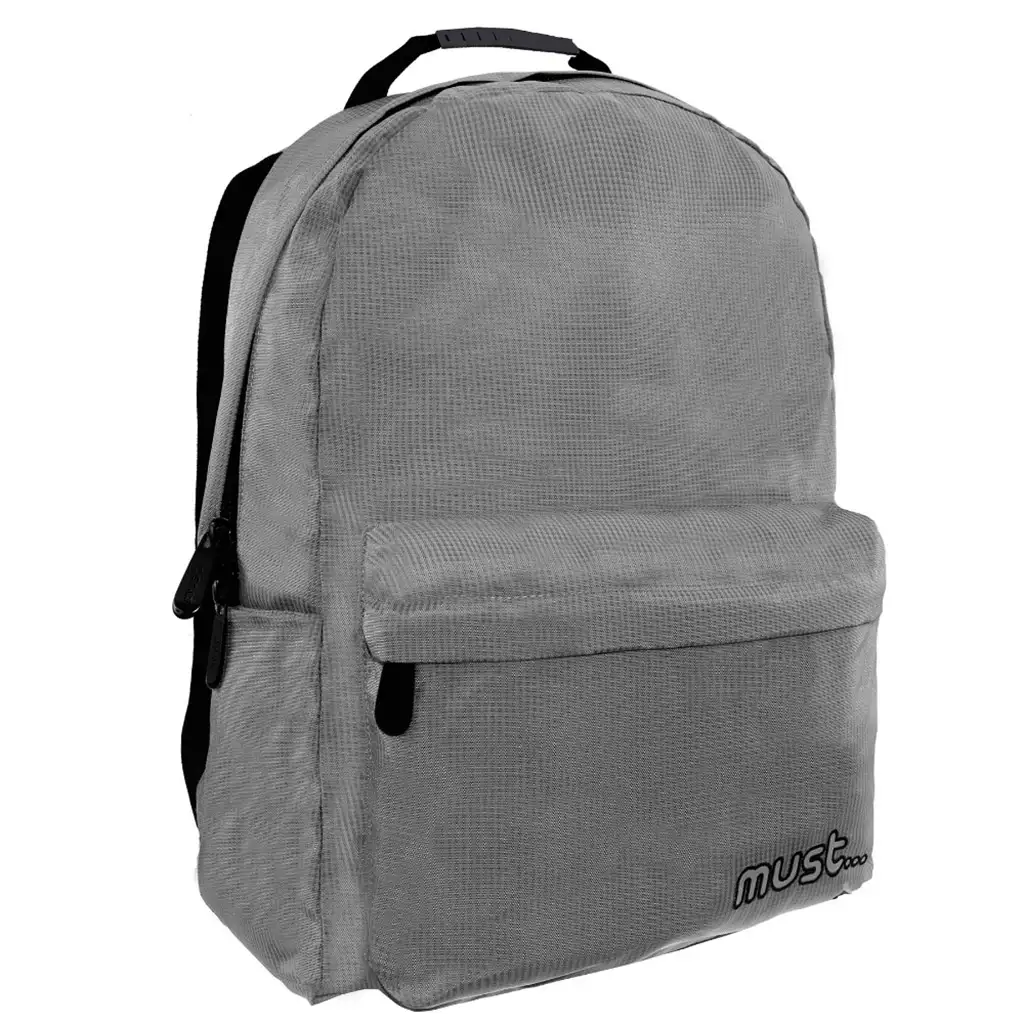 Must: Szürke Monochrome RipStop iskolatáska, hátizsák 32x17x42cm kép 1