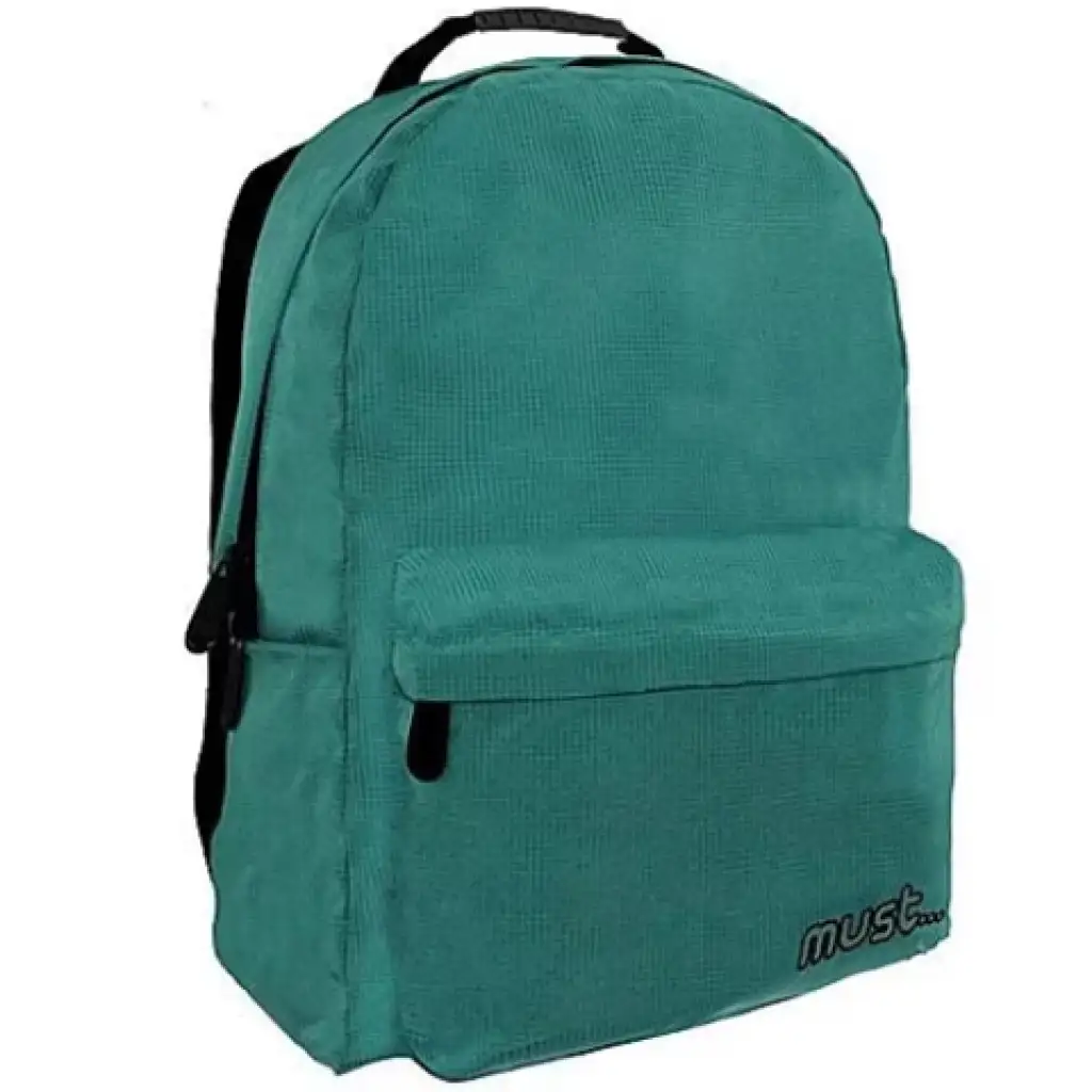 Must: Zöld Monochrome RipStop iskolatáska, hátizsák 32x17x42cm kép 1
