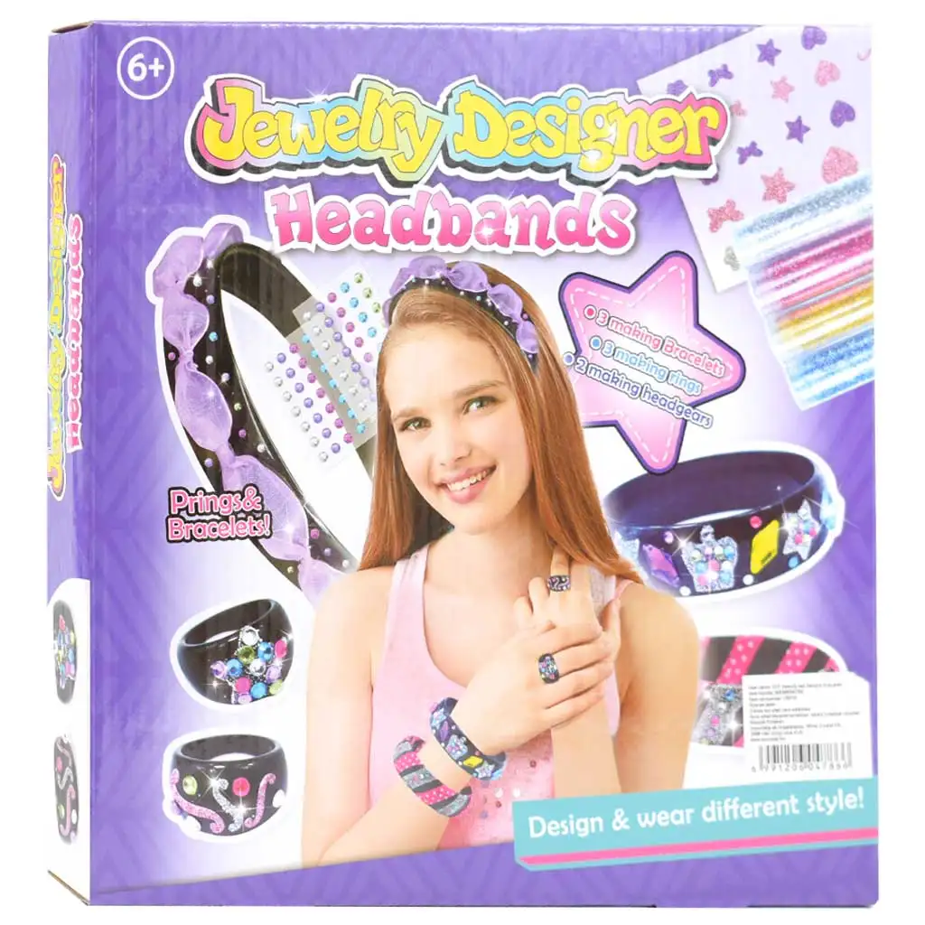 Jewelry Designer: Headbands hajpánt készítő szett színes gyöngyökkel és kiegészítőkkel kép 1