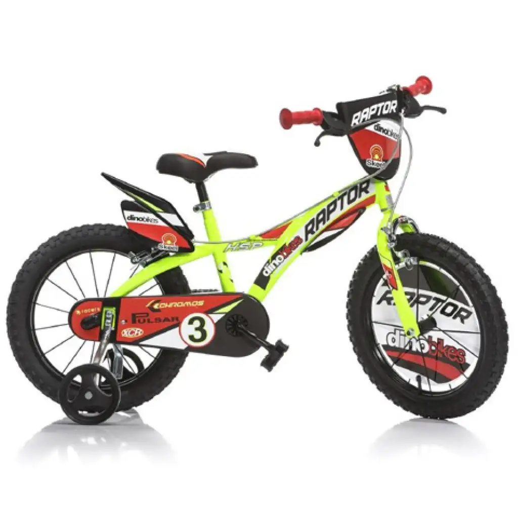 Raptor zöld gyerek bicikli 16-os méretben - Dino Bikes kerékpár kép 1
