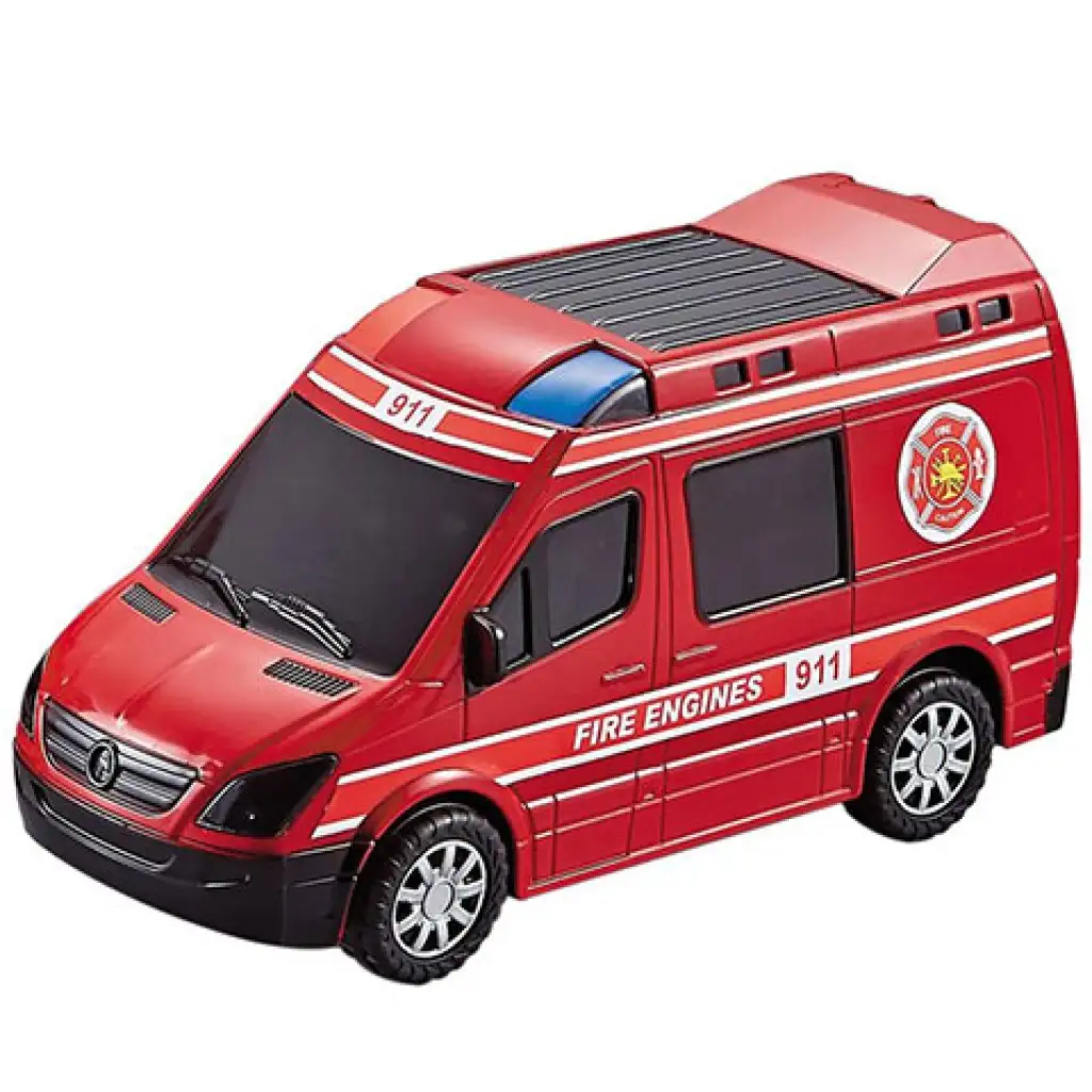 City Rescue tűzoltó kisbusz fénnyel és hanggal kép 2
