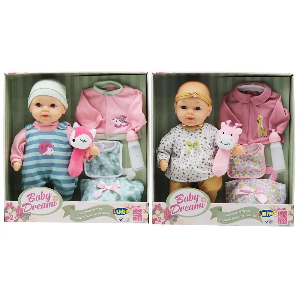 Baby Dream: Csecsemőbaba plüss játékkal kétféle változatban kép 1