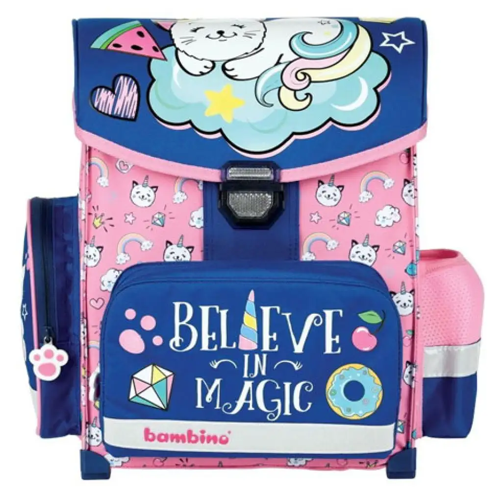 Beleive in Magic: Cicakornis ergonomikus iskolatáska, hátizsák 36x27x14cm - Bambino kép 1