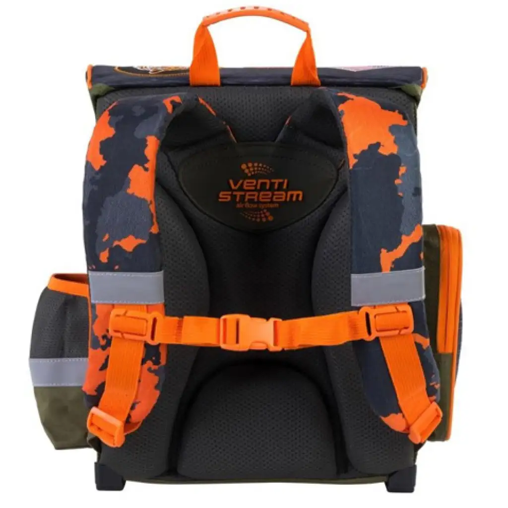 Bambino: Military ergonomikus iskolatáska, hátizsák 36x27x14cm kép 3
