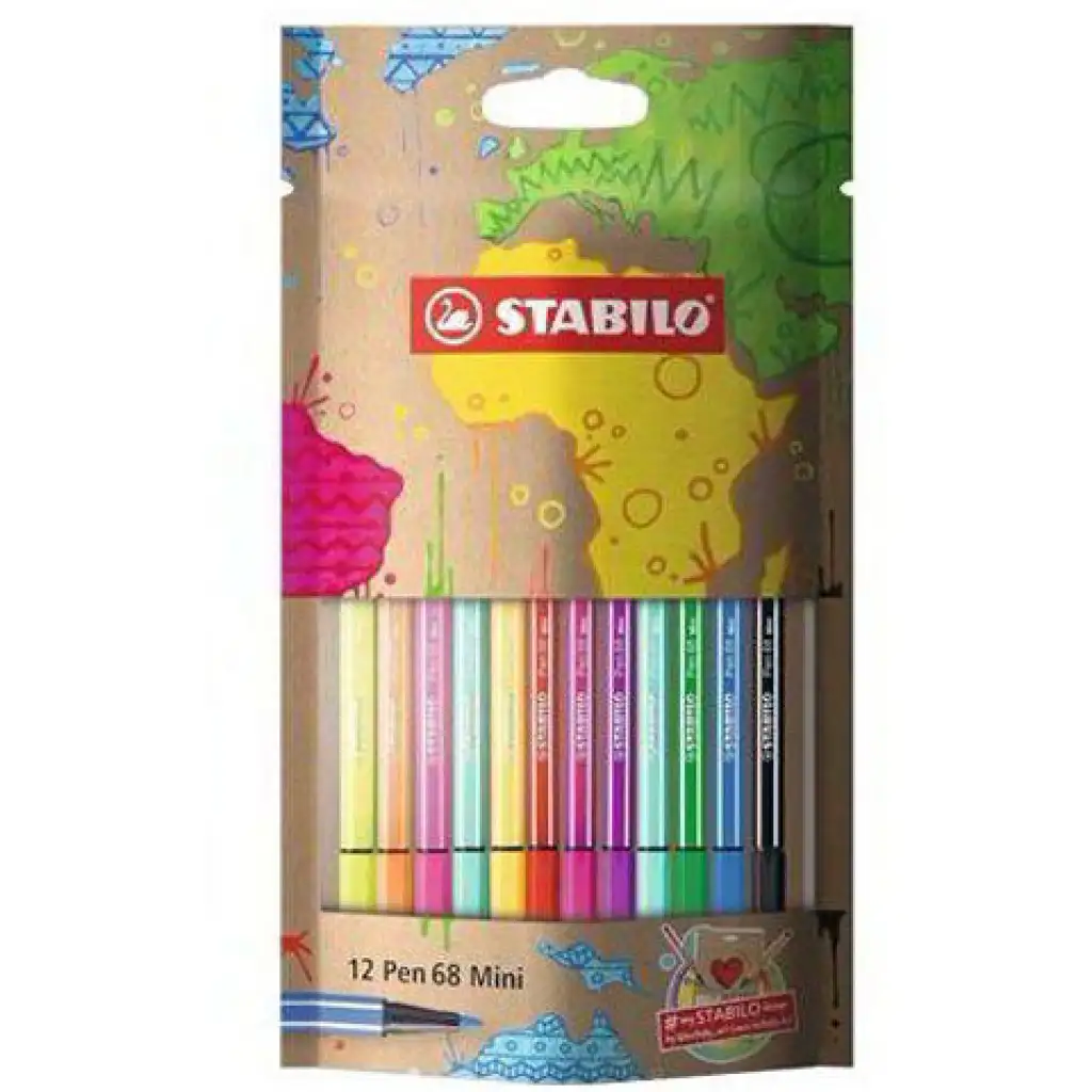 Stabilo: Pen 68 Mini 12db-os színes filctoll szett kép 1