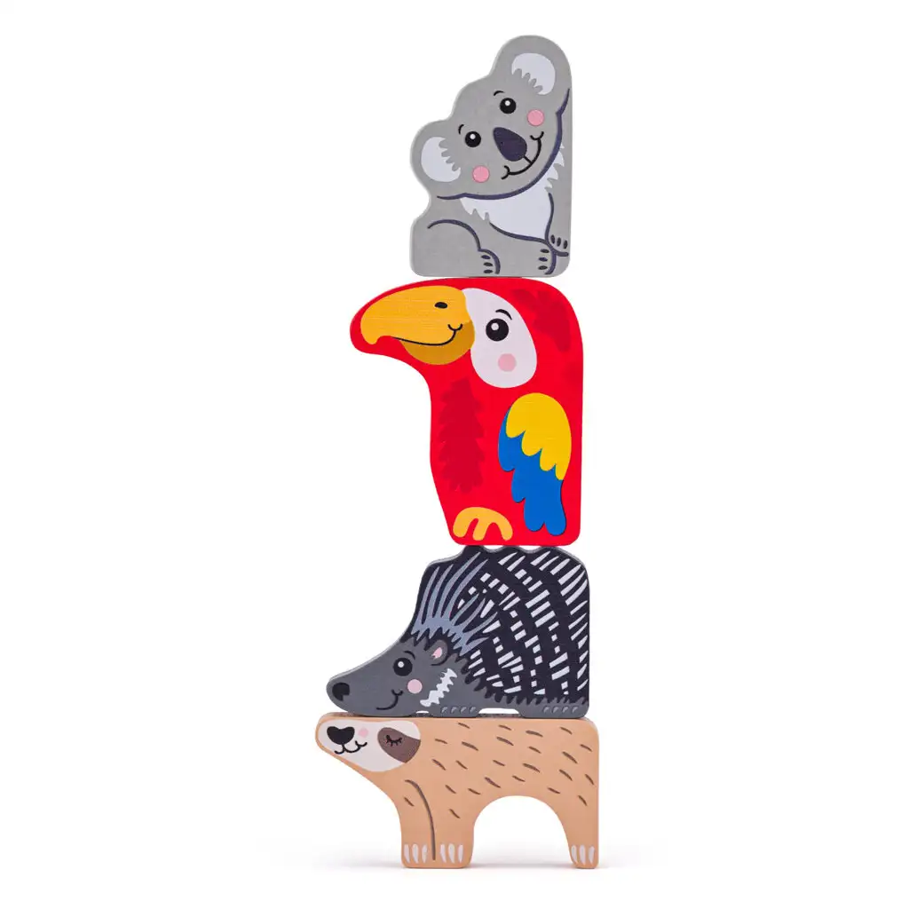 Állatos fa formakirakó puzzle - Woodyland kép 5