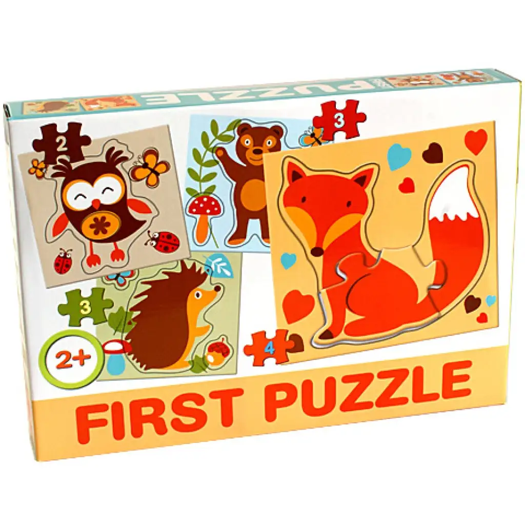 Erdei állatos Bébipuzzle - D-Toys kép 1