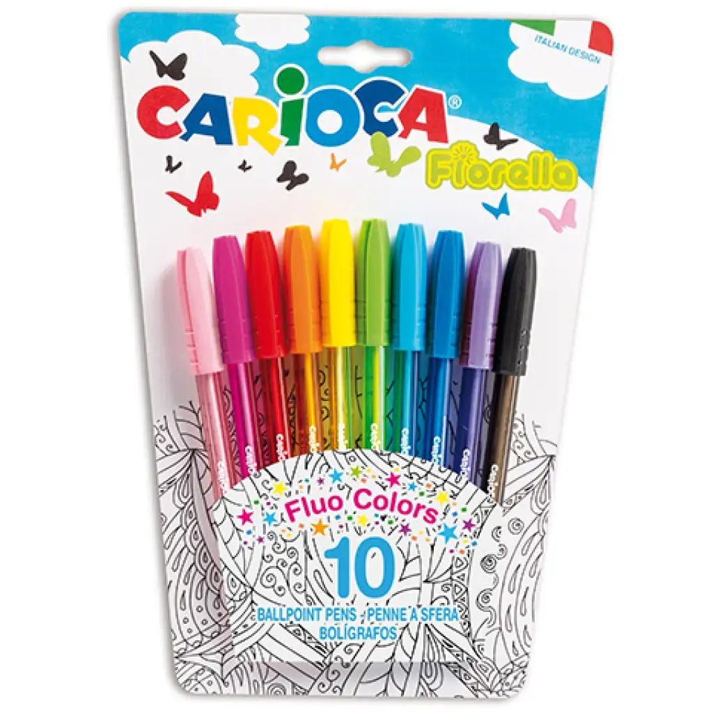 Fiorella színes golyóstóll 10 db-os készlet - Carioca kép 1
