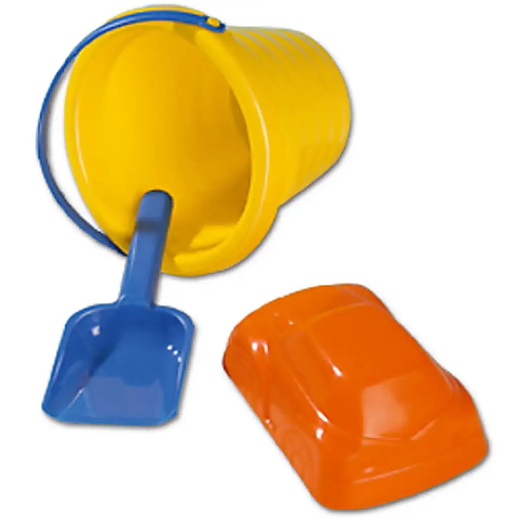 Homokozó szett hullámos vödörrel 3 részes - D-Toys kép 1